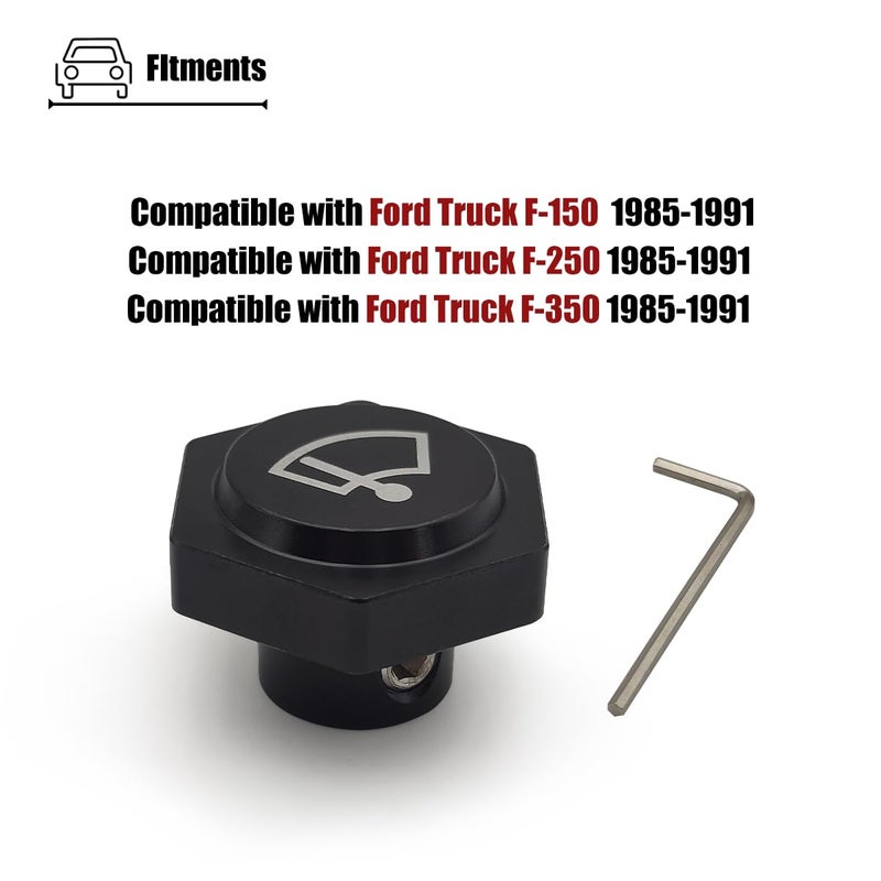 LXROAR01 Aluminum Windshield Wiper Switch Knob Compatible with Ford Truck F150 F250 F350 1985-1991, for Ford Bronco 1985-1989 - Image 3